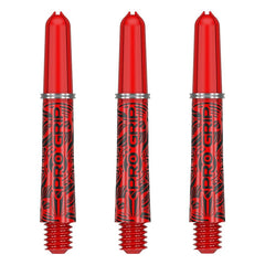 Target Ink Pro Grip Shafts — three red shafts