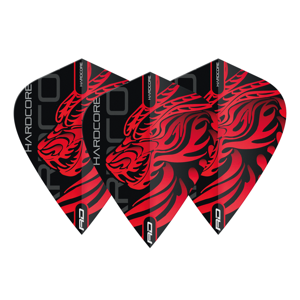 Red Dragon Jonny Clayton Hardcore Dragon Flights — three dart flights