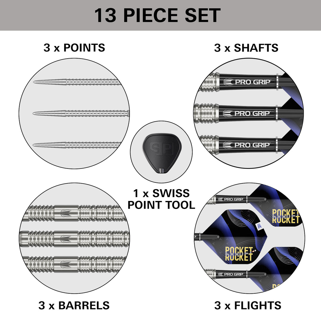 Justin Hood Steel Tip Darts - 90% Tungsten – features and specifications