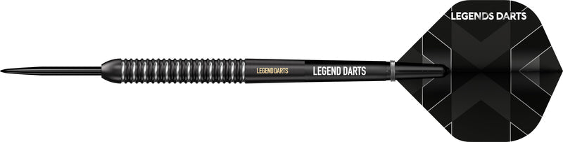 Legend Darts Evolution Series B07 Black Multi Ring Steel Tip Darts 90% — assembled dart