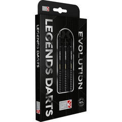 Legend Darts Evolution Series B07 Black Multi Ring Steel Tip Darts 90% — retail packaging