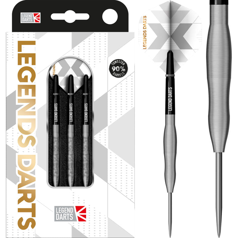 Legend Darts Microgrip Pro Series V32 Steel Tip Darts 90% Tungsten — dart, barrel detail and packaging