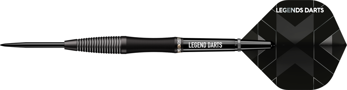 Evolution Steel Tip Darts - 90% Tungsten — three barrel close-ups