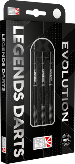 Legend Evolution B01 Micro Scallop steel tip darts retail pack angle view