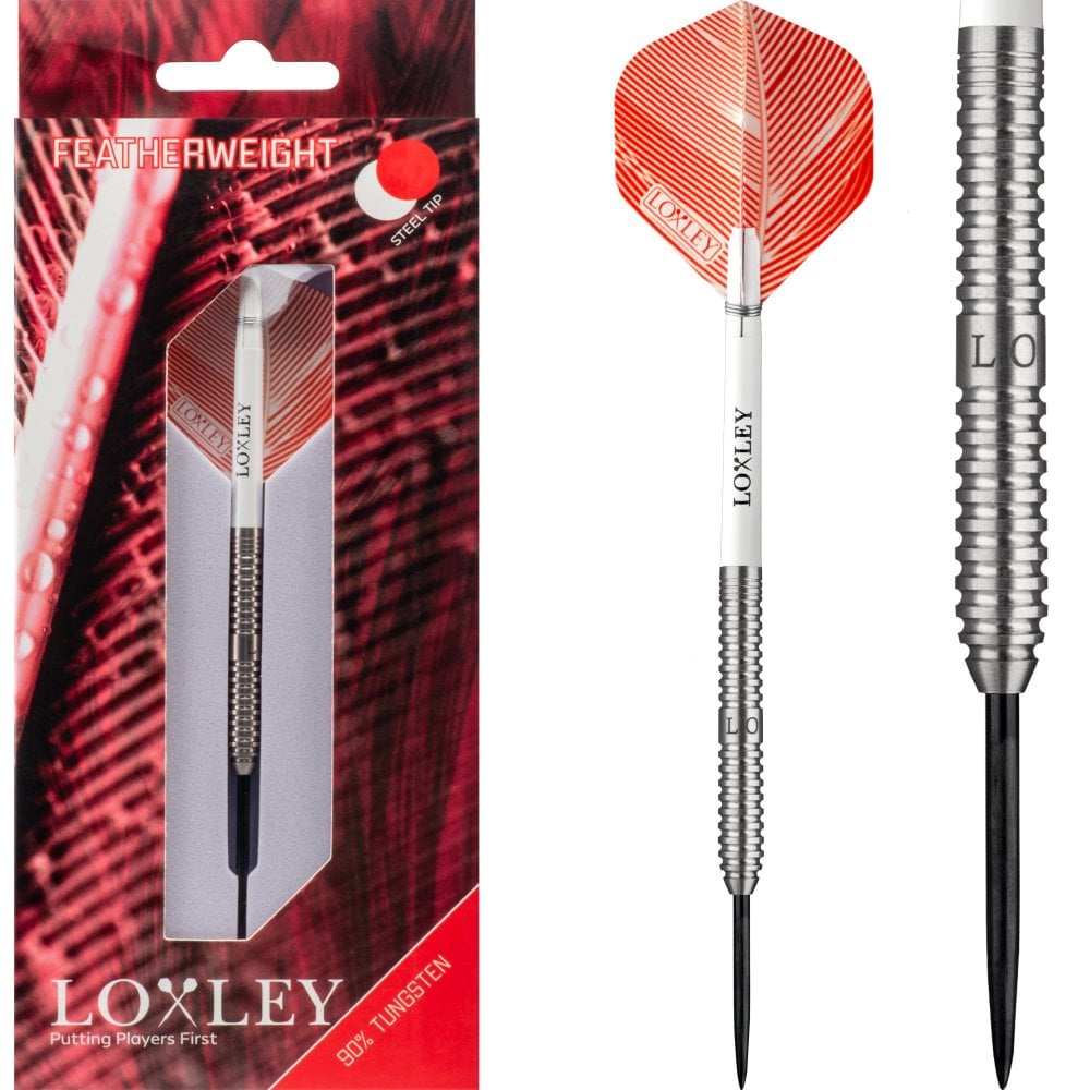 Featherweight Red Darts Steel Tip Darts - 90% Tungsten — three barrel close-ups