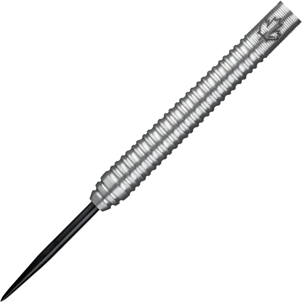 John Part Steel Tip Darts – silver barrel and ringed grip close-up