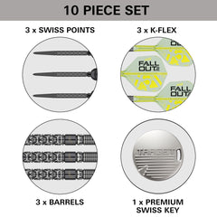 Luke Littler Nuke Fallout Steel Tip Darts - 90% Tungsten – features and specifications