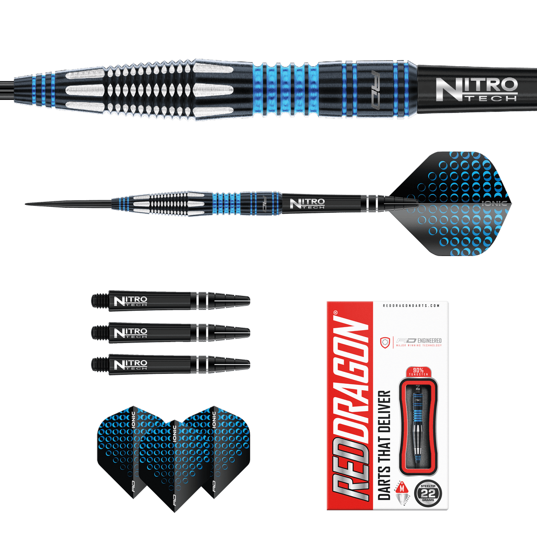 Red Dragon Marlin 90% Tungsten Darts — set contents and packaging
