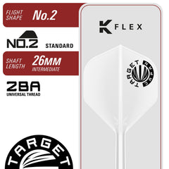 Mayuko Morita Mayo G8 Steel Tip Darts - 90% Tungsten – No.2 K-Flex flight and shaft detail