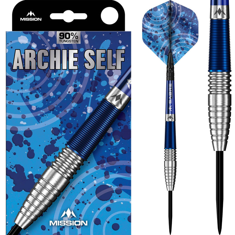 Mission Archie Steel Tip Darts - 90% Tungsten 22g