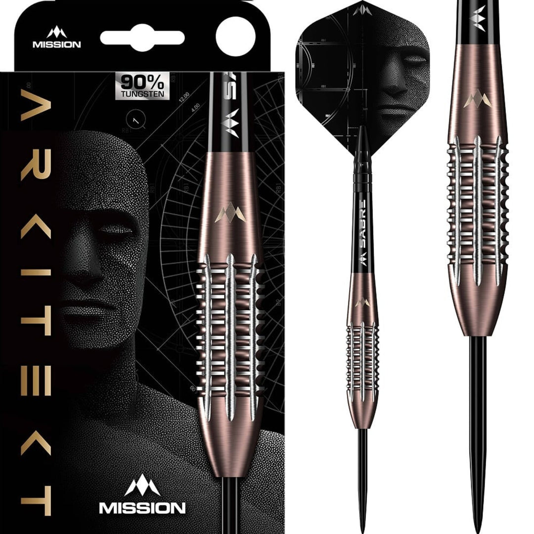 Mission Arkitekt Steel Tip Darts - 90% Tungsten 23.5g