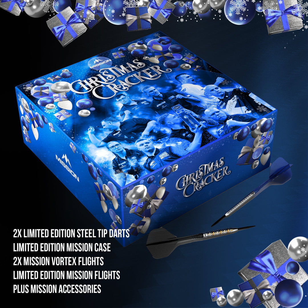 Mission Christmas Cracker Limited Edition Gift Set darts — gift-set packaging