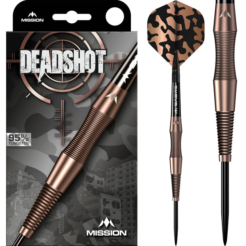 Mission Dead Shot Steel Tip Darts - 95% Tungsten 23g