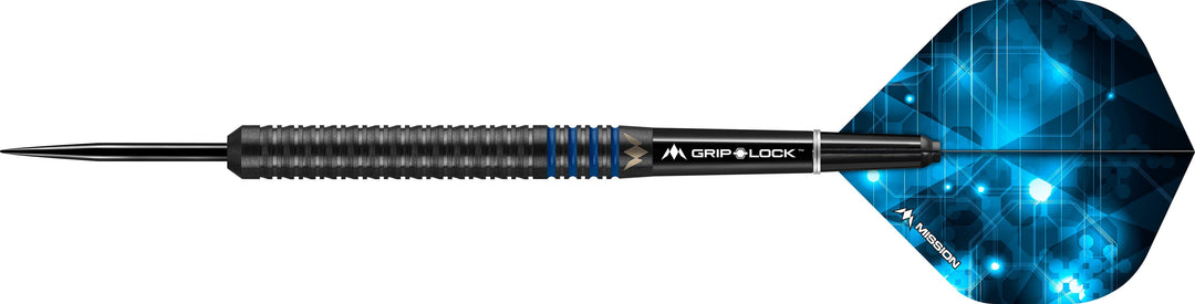 Mission Deep Impact M1 Blue Steel Tip Darts 80% Tungsten — assembled dart