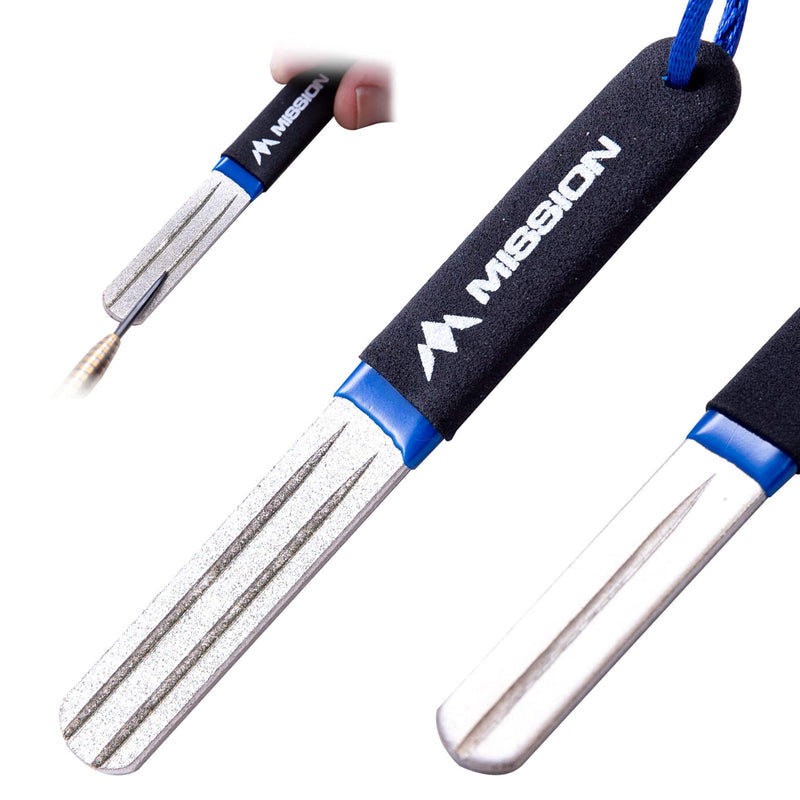 Mission Diamond Point Sharpener Blue / Large — dart point sharpener