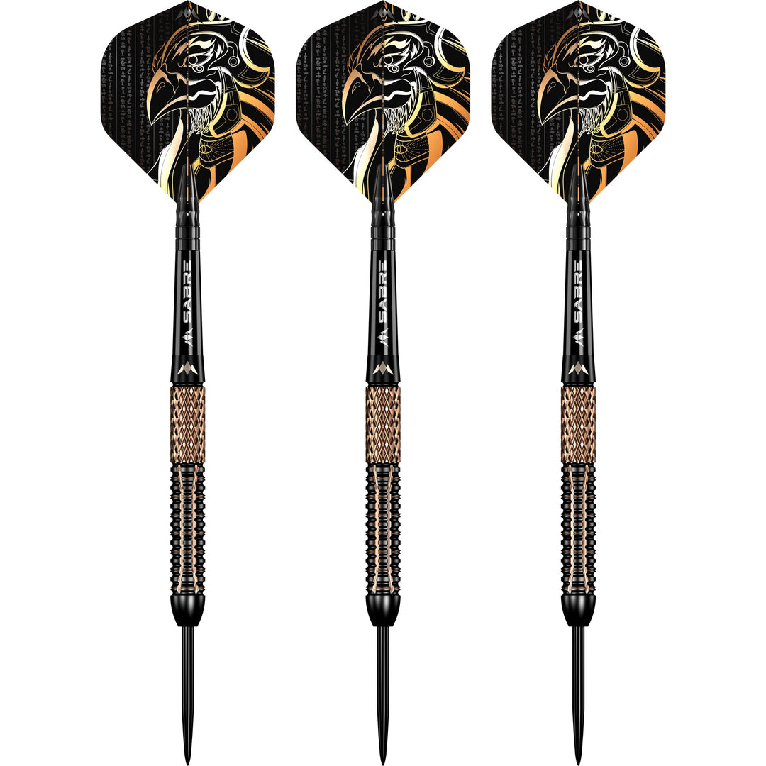 Mission Horus Steel Tip Darts 97.5% Tungsten — three assembled darts
