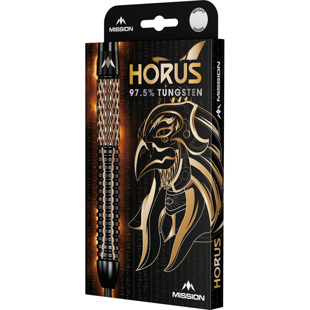 Mission Horus Steel Tip Darts 97.5% Tungsten — retail packaging
