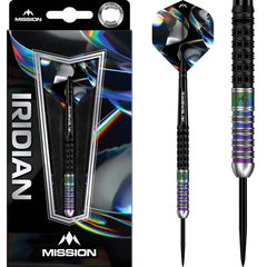 Iridian Black & Coral Pvd Steel Tip Darts - 90% Tungsten from On Point Darts