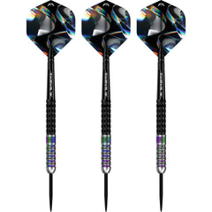Mission Iridian Steel Tip Darts 90% Tungsten — three assembled darts
