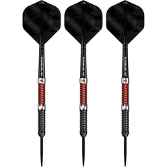 Mission Llew Bevan Steel Tip Darts 90% Tungsten — three assembled darts