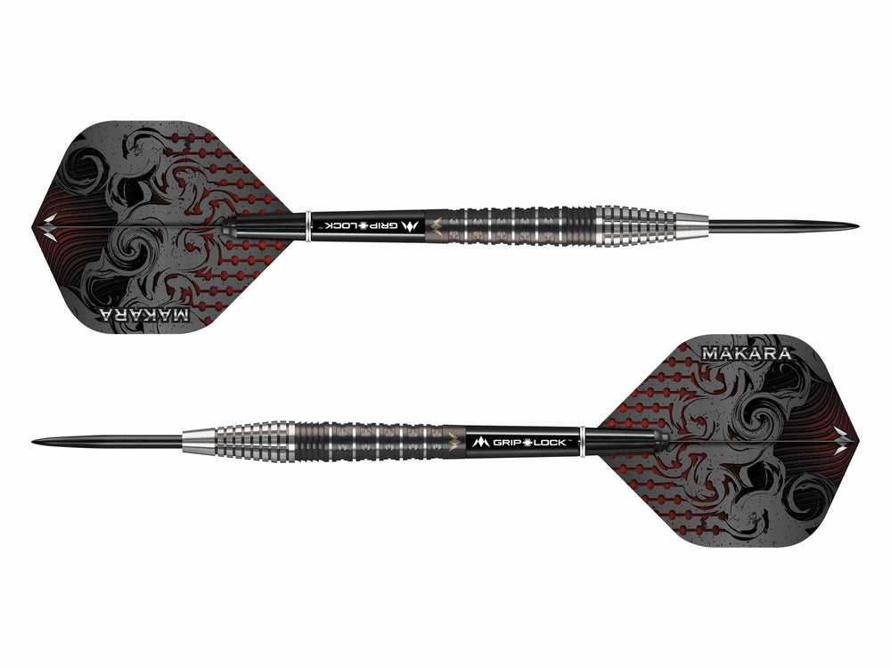 Mission Makara M2 Steel Tip Darts 90% Tungsten — two assembled darts