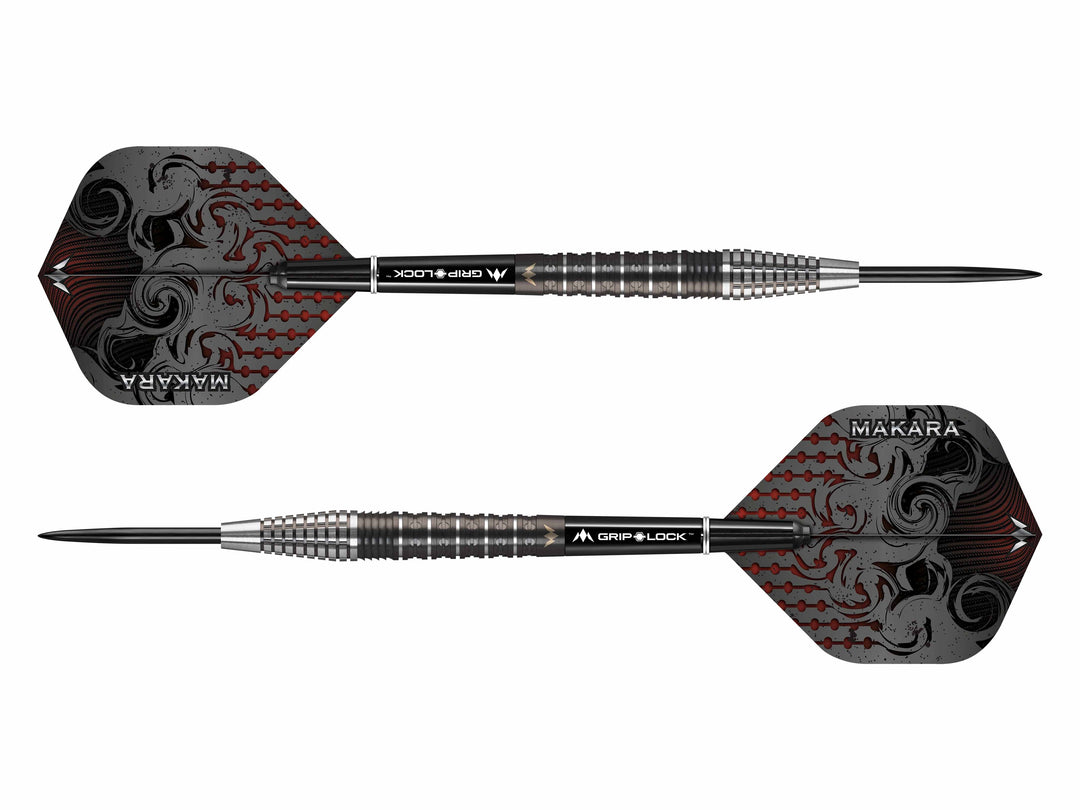 Mission Makara M2 Steel Tip Darts 90% Tungsten — two assembled darts
