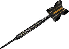 Mission Mike De Decker Black and Gold Steel Tip Darts 95% Tungsten — assembled dart