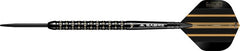 Mission Mike De Decker Black and Gold Steel Tip Darts 95% Tungsten — assembled dart