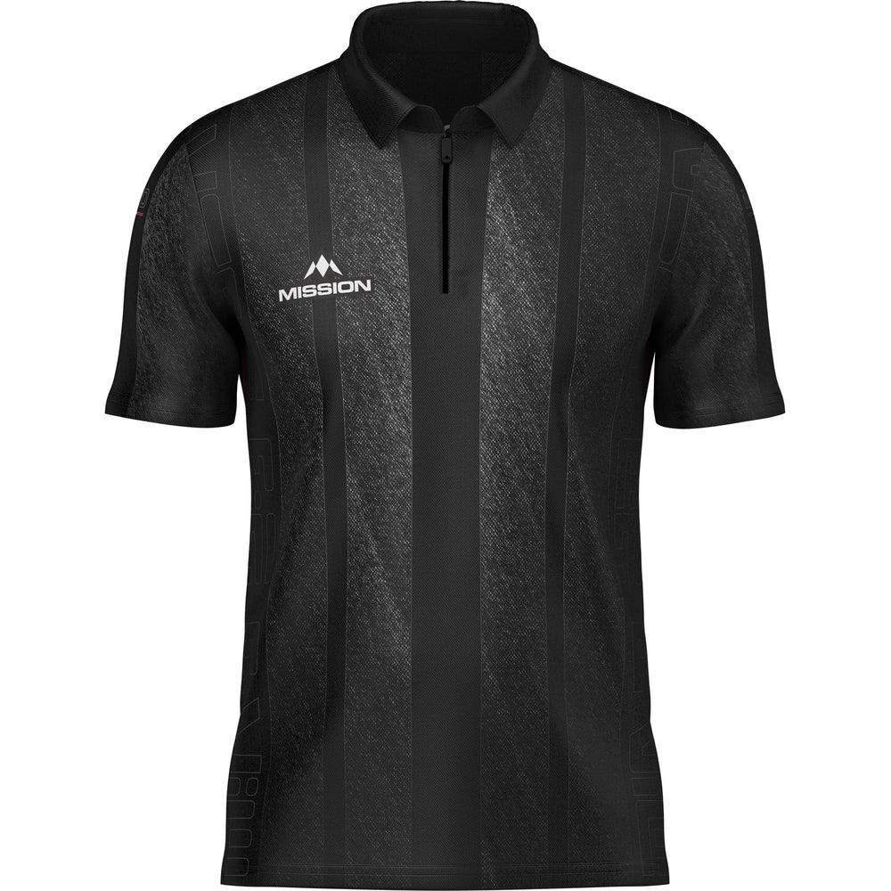 Mission Mike De Decker The Real Deal player dart shirt front view