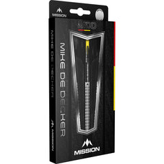 Mission Mike De Decker Steel Tip Darts 95% Tungsten — retail packaging
