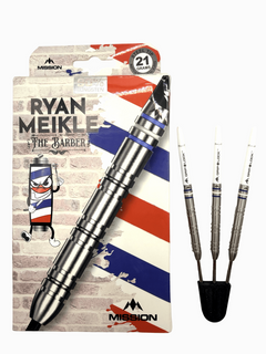 Used Mission Misson Ryan Meikle The Barber 90% Tungsten 21g — barrels and packaging