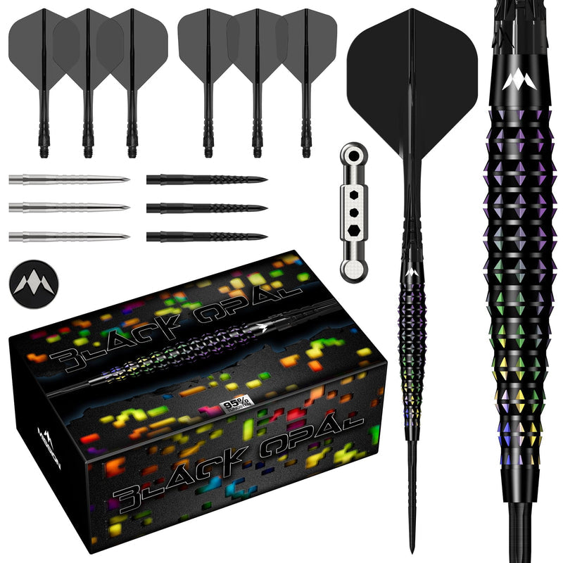 Mission Opal Black & Coral PVD Steel Tip Darts - 95% Tungsten 26g