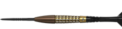 Mission Rhodon Bronze and Gold Steel Tip Darts 95% Tungsten — barrel and grip close-up