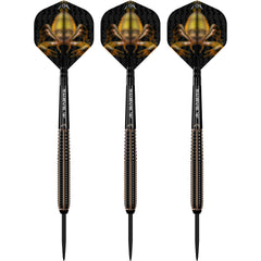 Mission Scorpion Steel Tip Darts 90% Tungsten — three assembled darts