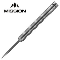 Mission Spirit M3 Steel Tip Darts 90% Tungsten — barrel and grip close-up