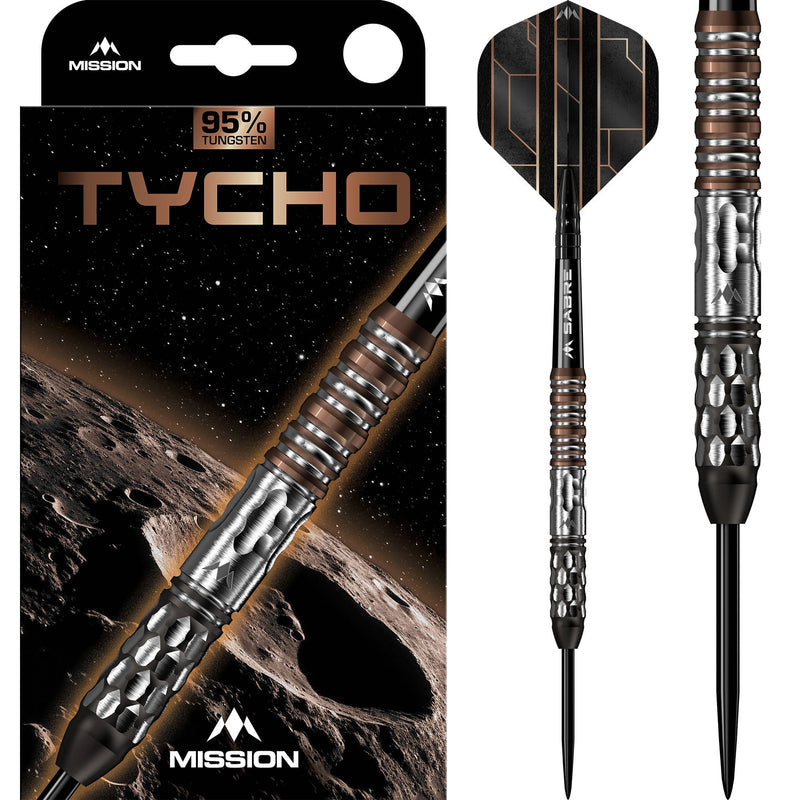 Mission Tycho Steel Tip Darts - 95% Tungsten 24g