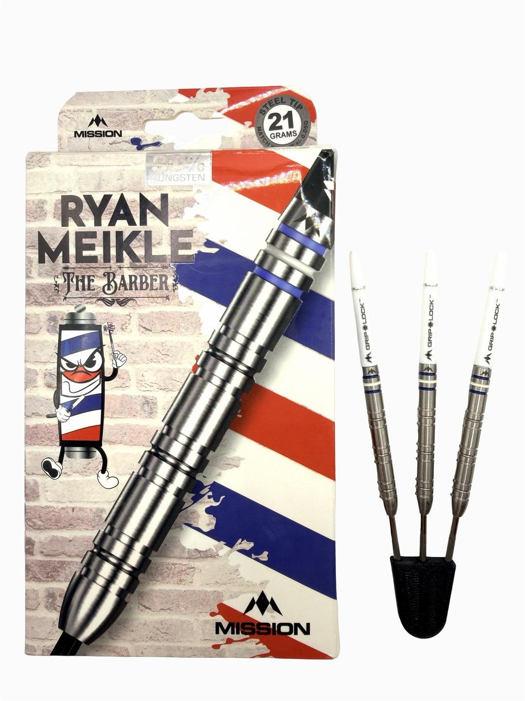 Used Mission Misson Ryan Meikle The Barber 90% Tungsten 21g — barrels and packaging