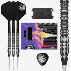 Mitsumasa Hoshino Pyro G12 Steel Tip Darts - 90% Tungsten – set of three darts and presentation packaging