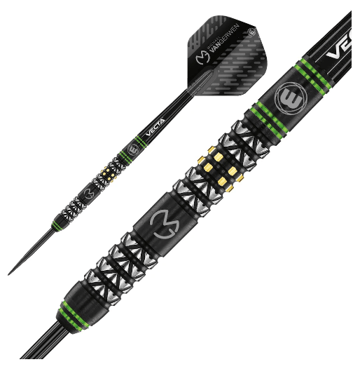 Winmau Mvg Vantage Steel Tip Darts 90% Tungsten — barrel and grip close-up