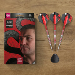 Target Nathan Aspinall G2 Steel Tip Darts 95% Tungsten — set contents and packaging