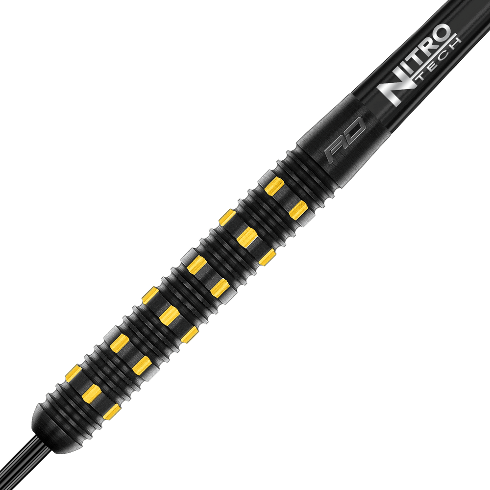 Red Dragon Nirvana Steel Tip Darts 90% Tungsten — barrel and grip close-up