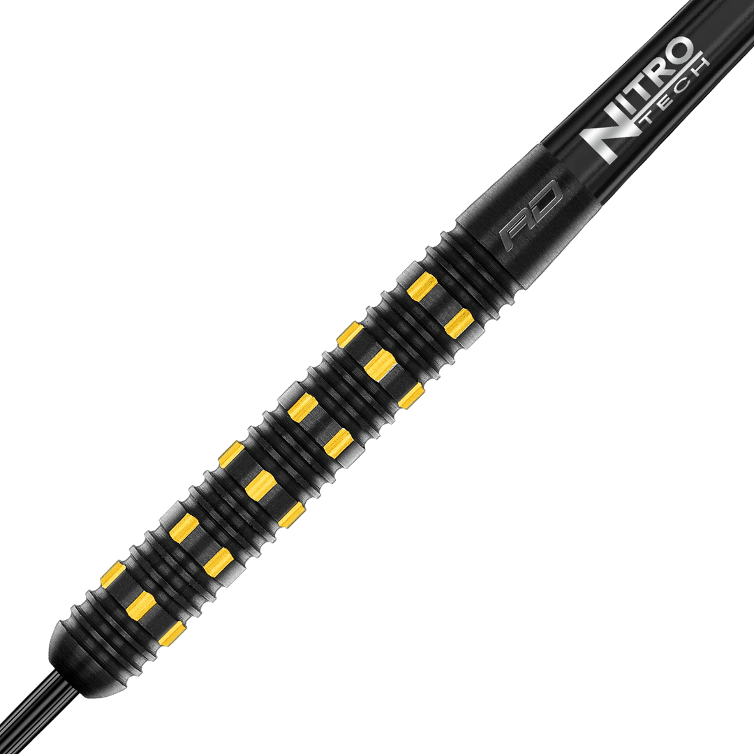 Red Dragon Nirvana Steel Tip Darts 90% Tungsten — barrel and grip close-up