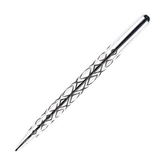 One80 Aztech Dart Points Black / Silver — silver point close-up