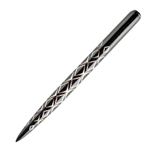 One80 Aztech Dart Points Black / Silver — black point close-up
