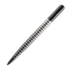 One80 Aztech Dart Points Black / Silver — black point close-up