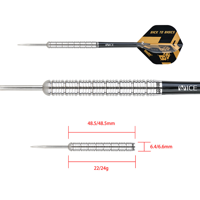 One80 Back To Basic Ebs Steel Tip Darts 90% Tungsten — dart and barrel dimensions chart