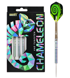 One80 Chameleon Allira Steel Tip Darts 90% Tungsten — dart and packaging