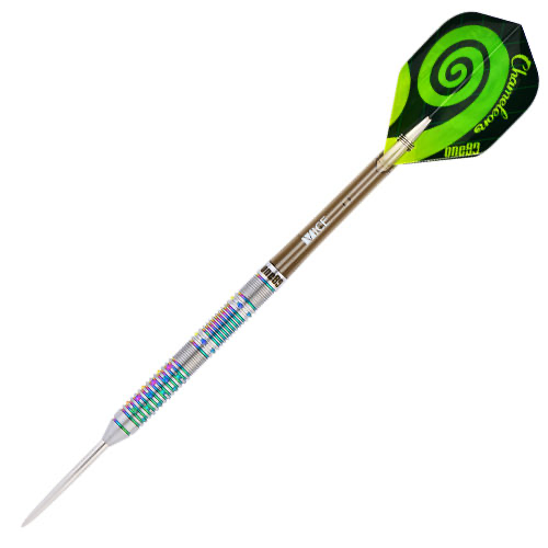 One80 Chameleon Azurite Steel Tip Darts 90% Tungsten — assembled dart