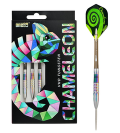 One80 Chameleon Furcifer Steel Tip Darts 90% Tungsten — dart and packaging