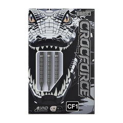 One80 Crocforce CF1 Steel Tip Darts 90% Tungsten — retail packaging